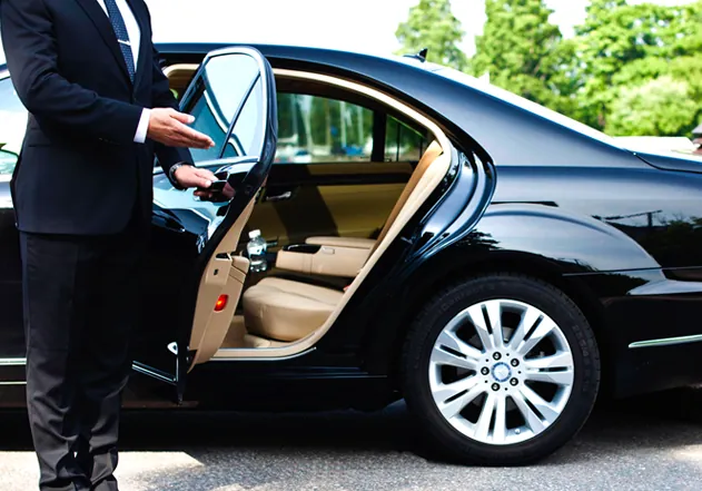 Vorenza Rental Cars luxury sedan ready for delivery to a Bedford, NH address near Route 101